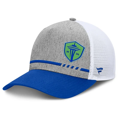 Casquette ajustable à bloc bas Fanatics pour homme, gris chiné, Seattle Sounders FC