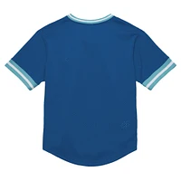 Men's Mitchell & Ness Blue Seattle Sounders FC Mesh Fashion Jersey