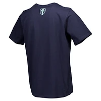 Men's Navy Seattle Sounders FC Multi-Layer Primary Logo Heavyweight Relaxed T-Shirt