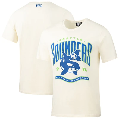 T-shirt décontracté vintage années 90 pour homme, motif crème suédois Seattle Sounders FC