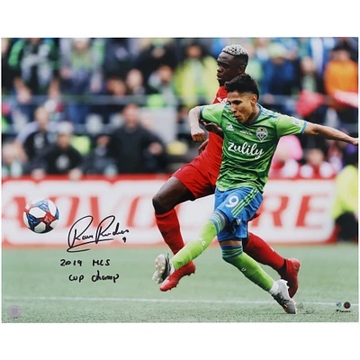 Raul Ruidiaz Seattle Sounders FC Autographed 16" x 20" 2019 MLS Cup Goal Photograph with "2019 MLS Cup Champ" Inscription