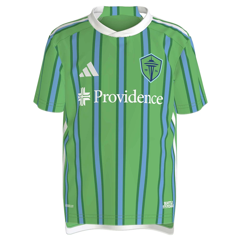 Toddler adidas Rave Green Seattle Sounders FC 2024 AEROREADY Team Jersey