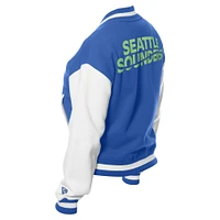 Women's 5th & Ocean by New Era Blue Seattle Sounders FC Throwback Full-Snap Jacket