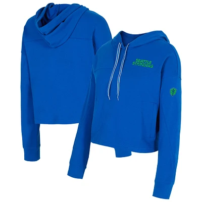 Sweat à capuche manches longues Elevation Tri-Blend bleu sport pour femme de Concepts Seattle Sounders FC