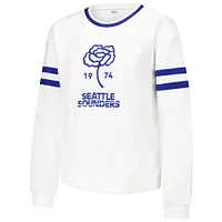 Women's Concepts Sport White Seattle Sounders FC Borough Long Sleeve T-Shirt