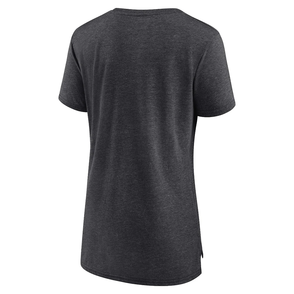 Women's Fanatics Heather Charcoal Seattle Sounders FC Distressed Carnation Tri-Blend T-Shirt