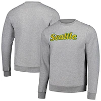 Unisex Kur8ted Heather Gray Seattle Storm Satin Stitch Core Pullover Sweatshirt