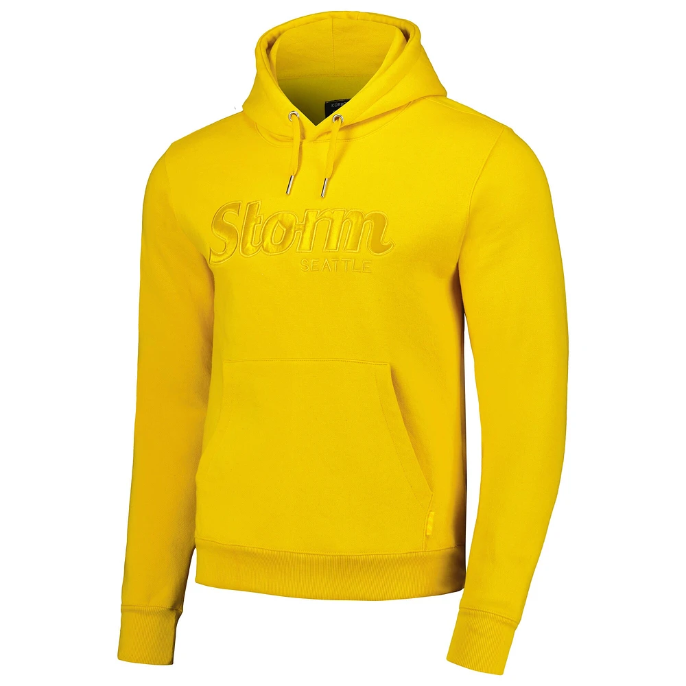 Unisex Yellow Seattle Storm Core Tonal Pullover Hoodie