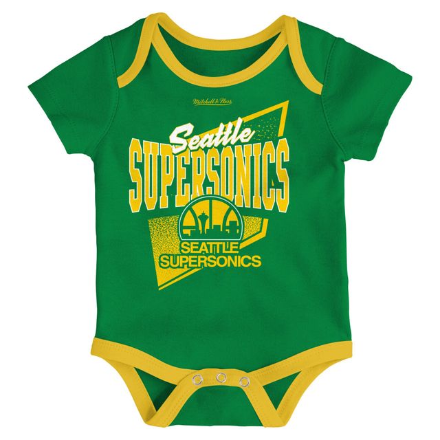 OST SEASUP YLLW GREEN INFANT M&N HWC SS & LS CREEPER AND BEANIE SET INFGIFPCK