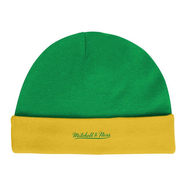 OST SEASUP YLLW GREEN INFANT M&N HWC SS & LS CREEPER AND BEANIE SET INFGIFPCK