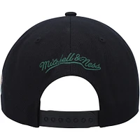 Men's Mitchell & Ness Black Seattle SuperSonics Hardwood Classics MVP Team Script 2.0 Snapback Hat