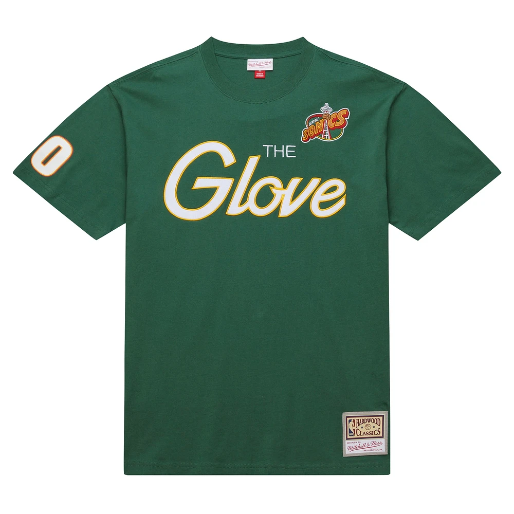 Mitchell & Ness Gary Payton T-shirt vert Seattle SuperSonics Premium Nickname pour hommes