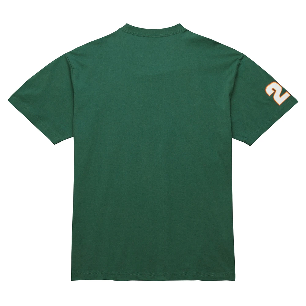 Mitchell & Ness Gary Payton T-shirt vert Seattle SuperSonics Premium Nickname pour hommes
