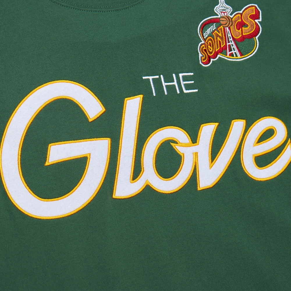 Mitchell & Ness Gary Payton T-shirt vert Seattle SuperSonics Premium Nickname pour hommes