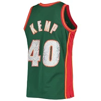 Men's Mitchell & Ness Shawn Kemp Green Seattle SuperSonics 1995/96 Hardwood Classics NBA 75th Anniversary Diamond Swingman Jersey