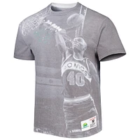 Men's Mitchell & Ness Shawn Kemp Heather Gray Seattle SuperSonics Above The Rim T-Shirt