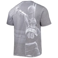 Men's Mitchell & Ness Shawn Kemp Heather Gray Seattle SuperSonics Above The Rim T-Shirt