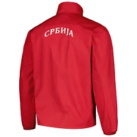 Men's Puma Red Serbia National Team 2024 Pre-Match Full-Zip Hoodie Jacket