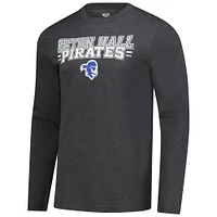 Men's Concepts Sport Blue/Heathered Charcoal Seton Hall Pirates Meter Long Sleeve T-Shirt & Pants Sleep Set