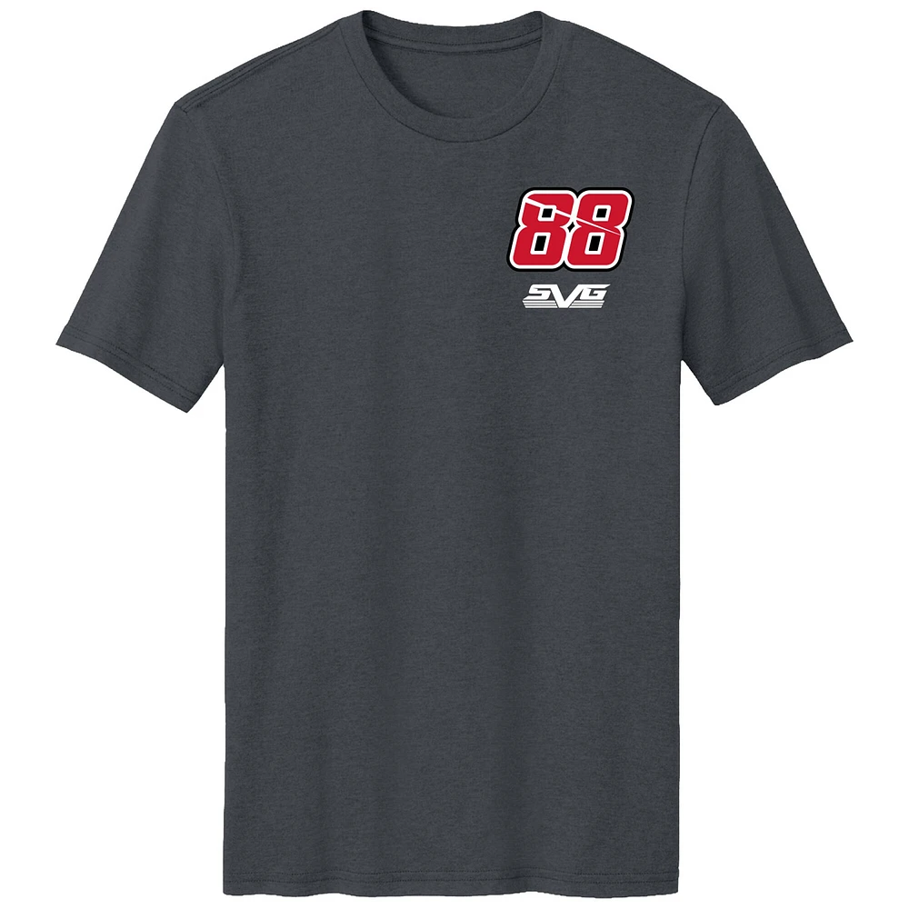 Men's Checkered Flag Sports Charcoal Shane van Gisbergen WeatherTech Name & Number T-Shirt