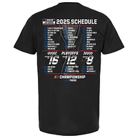 Men's Trackhouse Racing Team Collection Black Shane van Gisbergen 2025 NASCAR Cup Series Schedule T-Shirt
