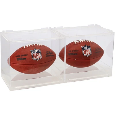 Acrylic Stackable & Collapsible Two Football Display Cases