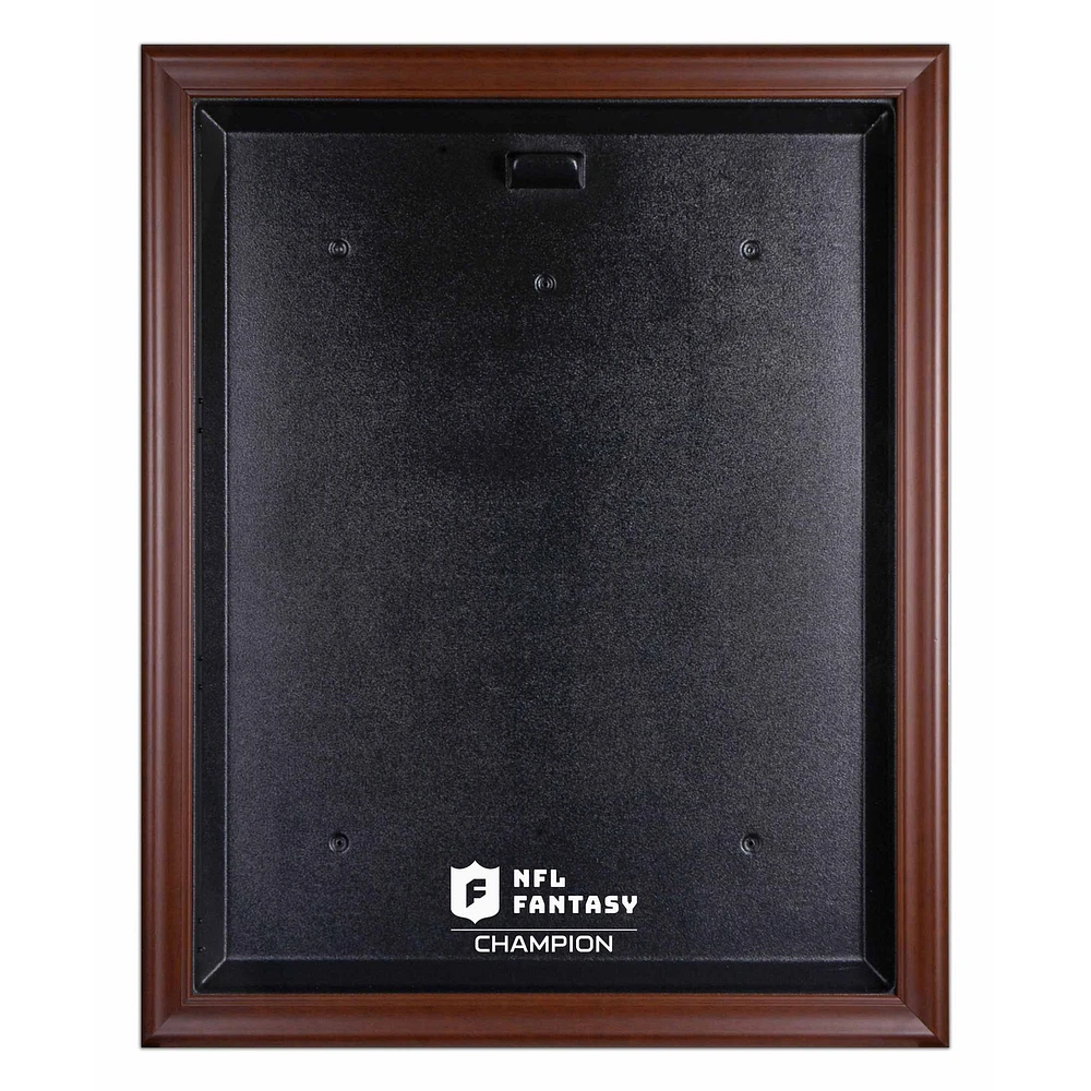 Brown Framed NFL Fantasy Football Champion Team Logo Jersey Display Case
