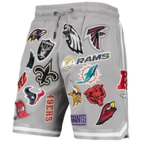 Men's Pro Standard Gray NFL League Allover Shorts