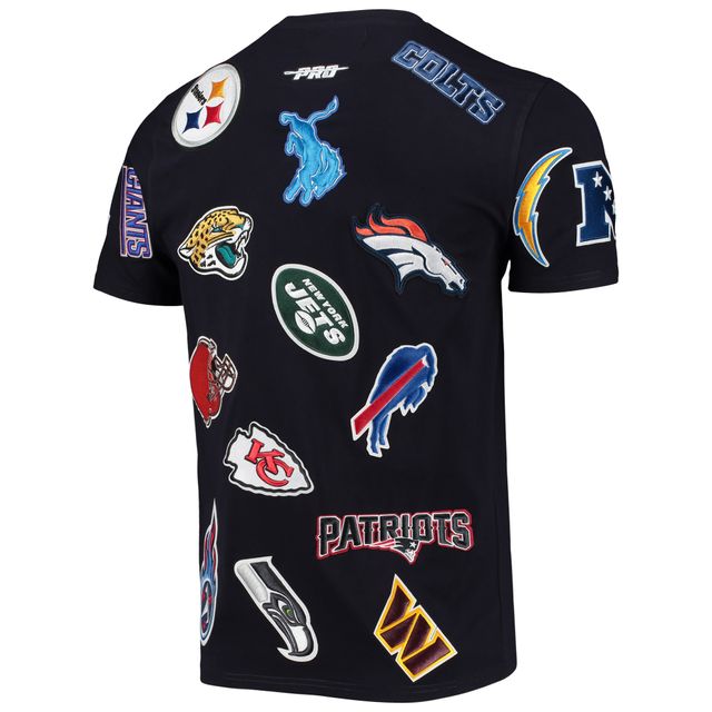 T-shirt avec logo de la NFL League Pro Standard pour hommes, bleu marine