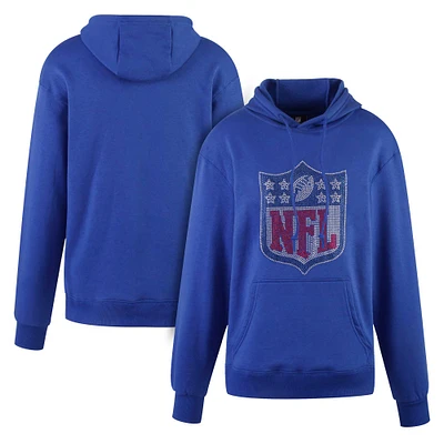 Sweat à capuche avec logo en strass Cuce Royal Buffalo Bills pour femmes