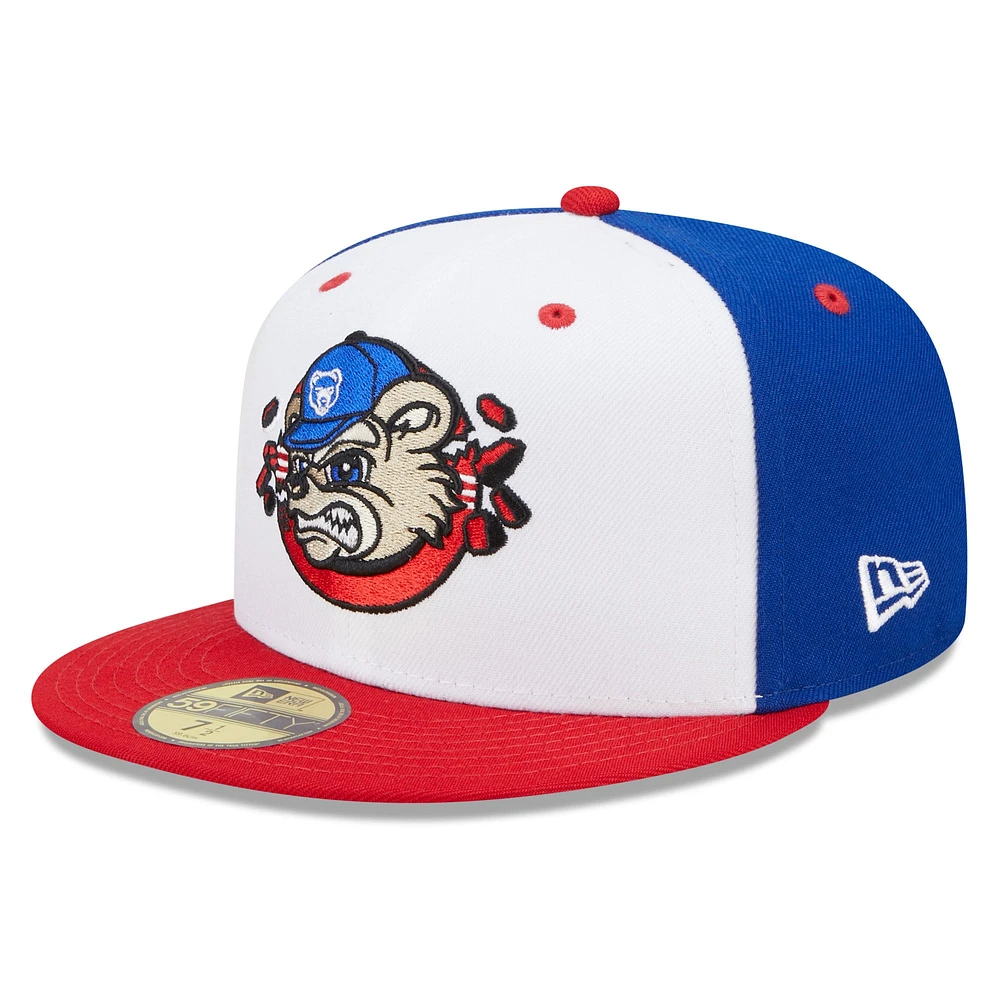 Men's New Era White/Red South Bend Cubs Marvel x Minor League 59FIFTY Fitted Hat