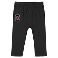 Infant Black South Carolina Gamecocks Double Up Long Sleeve Bodysuit & Pant Set
