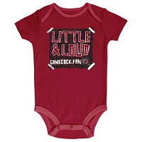 Infant Champion Garnet/Gray/White South Carolina Gamecocks 3-Pack Bodysuit Set