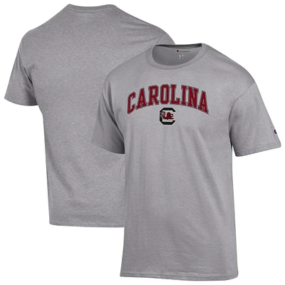 T-shirt à logo Arch Over Champion Heather Gray pour homme des South Carolina Gamecocks