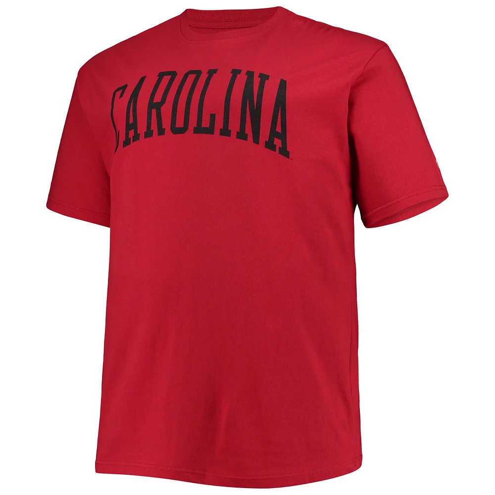 Men's Champion Garnet South Carolina Gamecocks Big & Tall Arch Team Logo T-Shirt