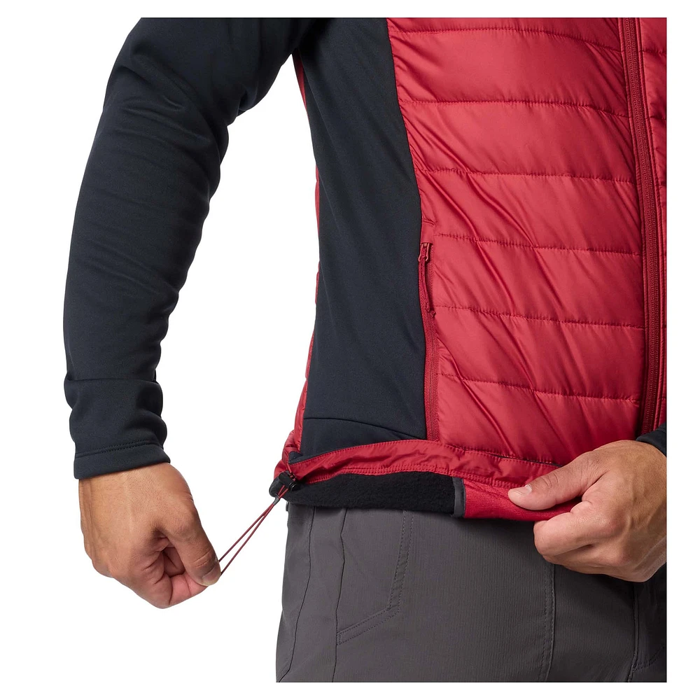 Men's Columbia  Black/Garnet South Carolina Gamecocks Out-Shield Hybrid Full-Zip Hoodie Jacket