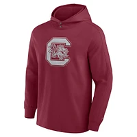 Men's Fanatics Garnet South Carolina Gamecocks Blaze Tri-Blend Pullover Hoodie