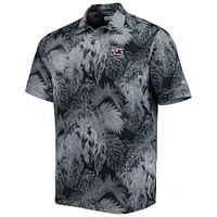Men's Tommy Bahama Black South Carolina Gamecocks Coast Luminescent Fronds IslandZone Button-Up Camp Shirt