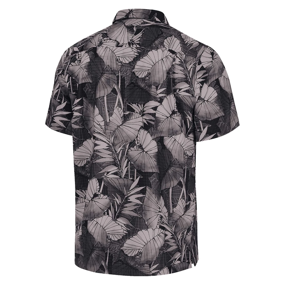 Men's Tommy Bahama Black South Carolina Gamecocks Coast Nuevo Fronds Button-Up Shirt
