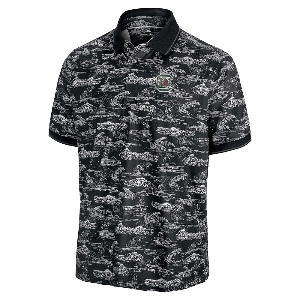 Men's Tommy Bahama Black South Carolina Gamecocks Sport Bay View Polo