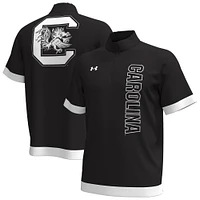 T-shirt noir à fermeture éclair quart de tour pour homme des Gamecocks Caroline du Sud 2024 d'Under Armour On-Court Shootaround