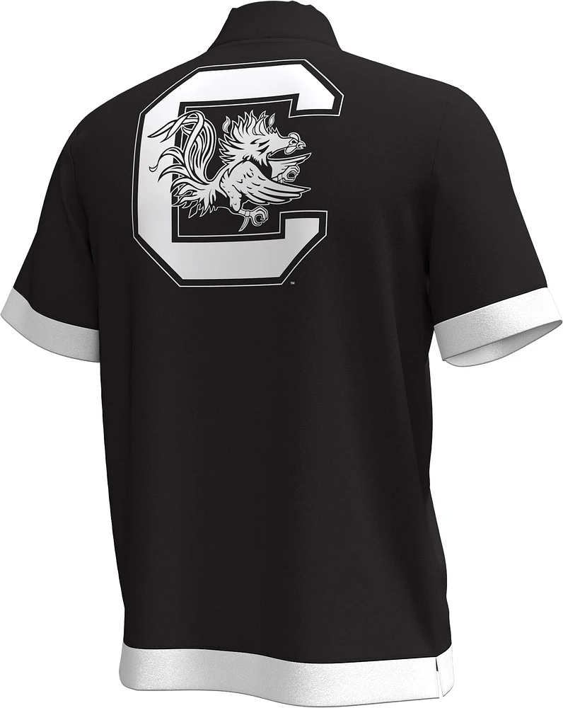T-shirt noir à fermeture éclair quart de tour pour homme des Gamecocks Caroline du Sud 2024 d'Under Armour On-Court Shootaround