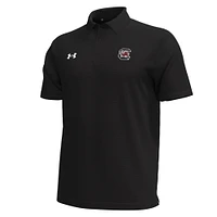 Men's Under Armour Black South Carolina Gamecocks Playoff Chest Stripe Performance Polo