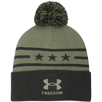 Men's Under Armour Forest Green South Carolina Gamecocks Freedom Collection Cuffed Knit Hat with Pom