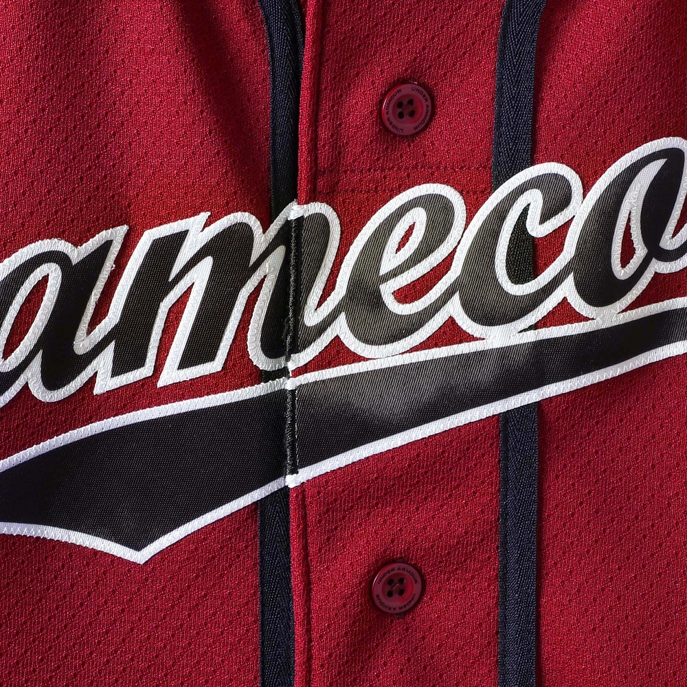 Men's Under Armour Garnet South Carolina Gamecocks Performance Replica Baseball Jersey