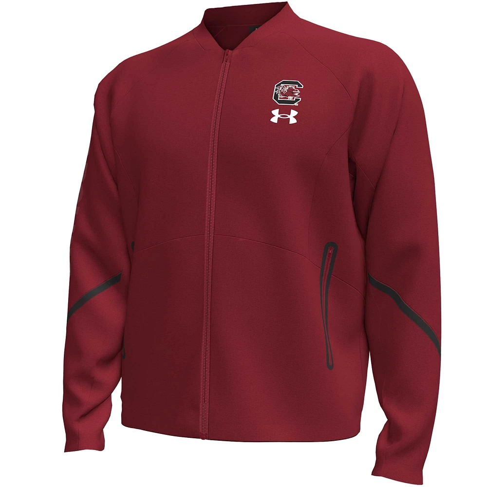 Men's Under Armour  Garnet South Carolina Gamecocks Unstoppable Full-Zip Bomber Jacket