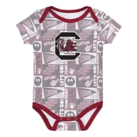Newborn Garnet South Carolina Gamecocks Sunday Comics 3-Pack Bodysuit Set