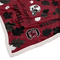 Pegasus South Carolina Gamecocks 60" x 70" Fall, Family & Football Flannel Fleece Sherpa Blanket