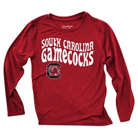 Toddler Wes & Willy  South Carolina Gamecocks Long Sleeve Top and Striped Tri-Blend Leggings Set