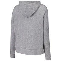 T-shirt à capuche court et doux manches longues pour femme Concepts Sport Heather Gray South Carolina Gamecocks Juniper Soft Modest